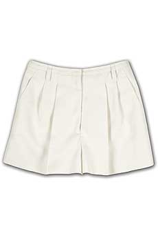 Raw silk shorts