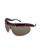 Marc Jacobs Top Bar Metal Shield Oversized Sunglasses