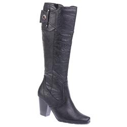 Female MTZ2553021SS Textile Lining Comfort Calf Knee Boots in Black