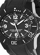 Marea Mens Sports Black Silicone Strap Watch