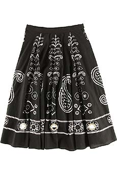 Embellished print skirt