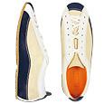 Trekker - Beige and Blue Suede and Leather Sneaker Shoes