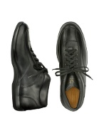 Trekker - Men` Black Genuine Leather Lace-up Ankle Boots