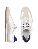 Trekker - White Leather and Suede Sneaker Shoes