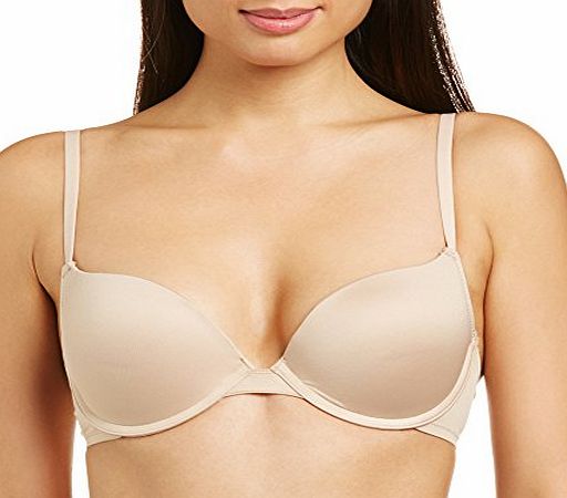 Marie Meili Womens Presence Push-Up Everyday Bra, Beige (Tan), 32DD