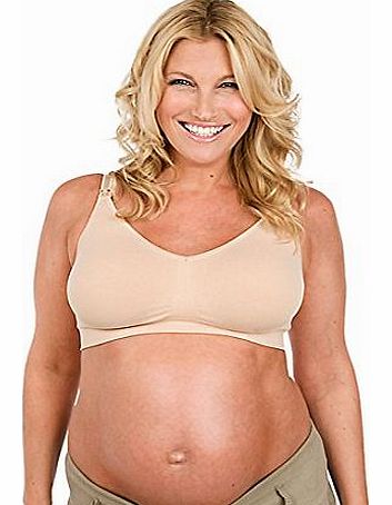 Marielle PADDED Seamless Nursing, Materity, feeding Bra Premium Quality Sizes S-XL - 32-42 A B C D E F 1 (Large 12-14, Nude)