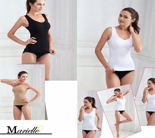 Marielle The ultimate 3 in 1 garment! Camisole, Padded bra and a shaper In One! Seamless Firm Control BODY TUMMY Trimmer SHAPER SLIMMING stretch spandex UNDERWEAR INSTANT TUMMY TUCK Vest Underbust shapewear TU