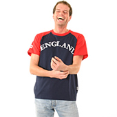 England Football Raglan T-Shirt - Navy/Red.