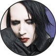 Marilyn Manson Face Button Badges