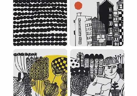 Marimekko Siirtolapuutarha Coasters, Set of 4