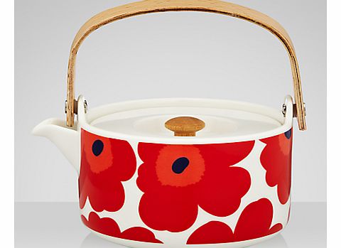 Marimekko Unikko Ceramic Teapot, Red