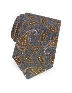 Marina Dand#39;Este Paisley Pattern Classic Twill Silk Tie