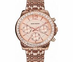 Mark Maddox Ladies Pink Gold Stone Set