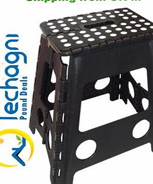 Marko Homewares 150KG Tall Single Step Plastic Folding Step Up Stools Collapsible Foldaway Large Heavy Duty