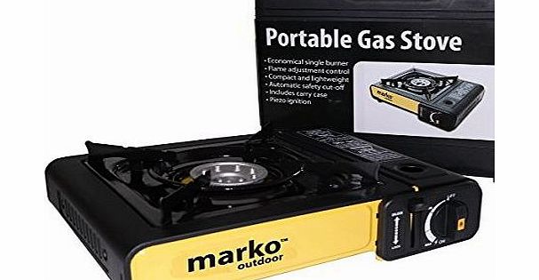 Marko Outdoor Portable Gas Cooker Stove Single Burner Barbecue BBQ Outdoor Camping Butane Case amp; 4 Canisters