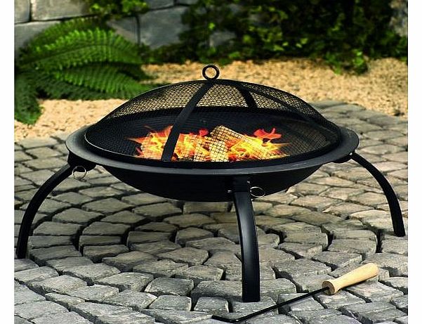 Marko Round Fire Pit Folding Patio Garden Bowl Outdoor Camping Patio Heater Log BBQ Kotlich