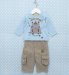 2 Piece Pure Cotton T-Shirt & Cargo Trousers
