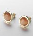 Gold Plated Catseye Stud Earrings