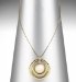 Gold Plated Double Disc Necklace