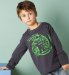 Marks and Spencer Pure Cotton Long Sleeve Monster Madness T-Shirt