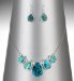 Silver Plated Paua Pear Necklace & Earrings Set