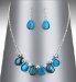 Silver Plated Pear Necklace & Earrings Set