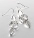 Silver Plated Shimmer Wave Drop Earrings