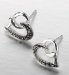 Sterling Silver Fancy Heart Stud Earrings