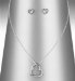 Sterling Silver Open Heart Necklace & Earring Set