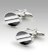 Marks and Spencer Stripe Oval Cufflinks