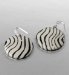Zebra Disc Drop Earrings