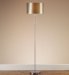 Chrome Glass Stack Floor Lamp with Fabric Shade