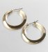 Marks and Spencers Gold Plated Sculptured Hoop Earrings