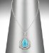 Marks and Spencers Silver Plated Catseye Teardrop Necklace