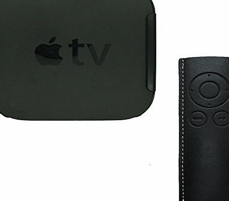 Markstore TM) Black 3M sticky Mount Hanging Bracket Cradle Holder And a Remote Controller Case For Apple TV 2 3