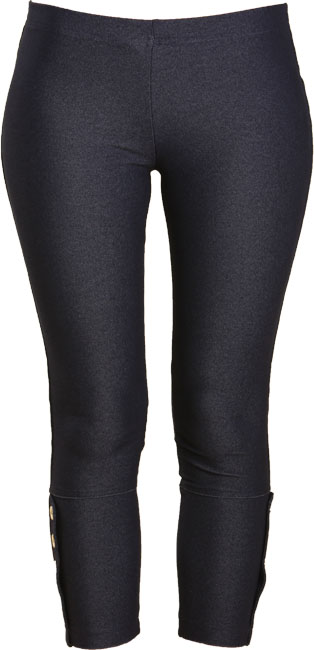 Marley denim look keggings with gold side buttons