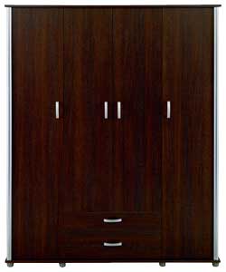 marlin 4 Door 2 Drawer Robe - Wenge
