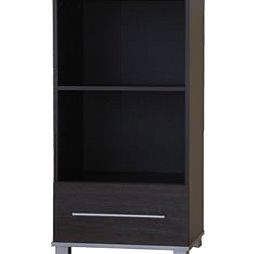 Marlow Hi-Fi Stereo Cabinet Walnut Dark Wood Open Shelf Cupboard 1 Drawer