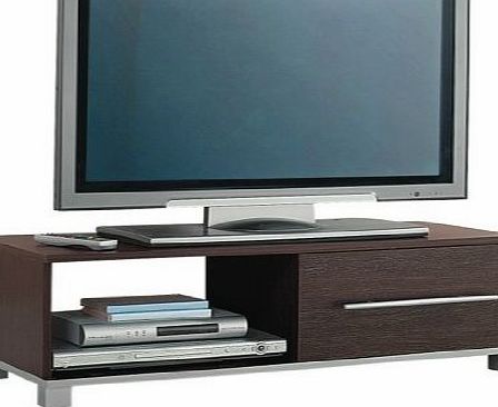 Marlow TV Entertainment Stand Dark Brown Wood Finish Cabinet