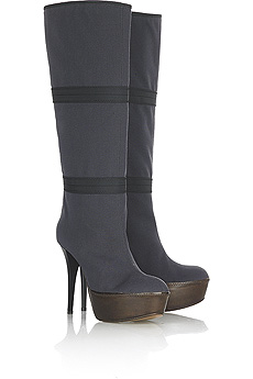 Marni Gabardine platform boots