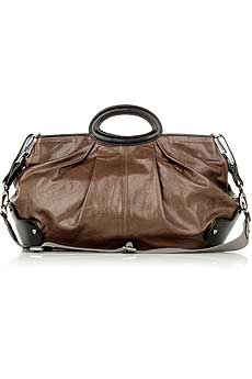 Leather balloon tote