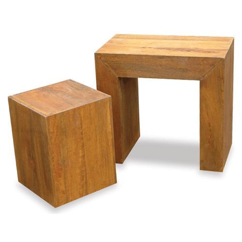 Marno Furniture - Fruitwood Furniture UK Marno Table and Cube