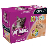 Mars Whiskas Kitten Chunks in Gravy - Meat (2 x 24 x