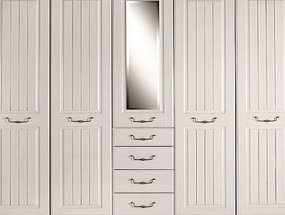 Marseille 5 Door Wardrobe with Centre Mirror and