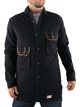 Marshall Artist Black Quilted Over Shirt