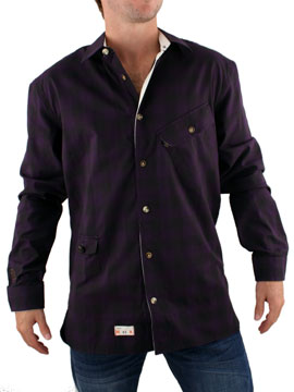 Marshall Artist Purple/Black De-constructed Shirt