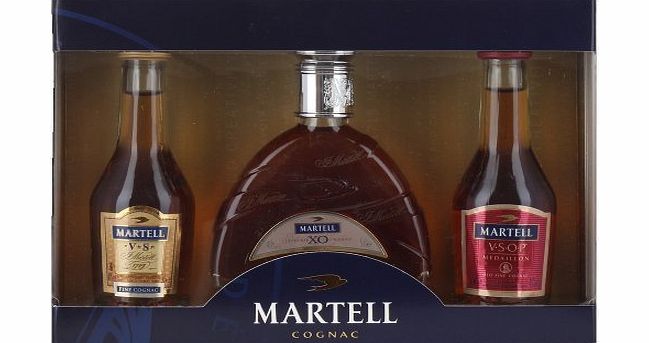 Martell Cognac Miniatures Collection VS, VSOP Medallion amp; XO Gift Pack 3x5cl