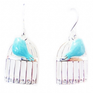 Martick Jewellery - Birdcage Silver Earrings