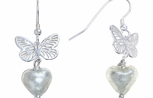 Martick Sterling Silver Butterfly Murano Glass