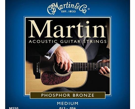 Martin 92/8 Acoustic Guitar Strings - Phosphor Bronze Wound (Medium, .013 - .056)